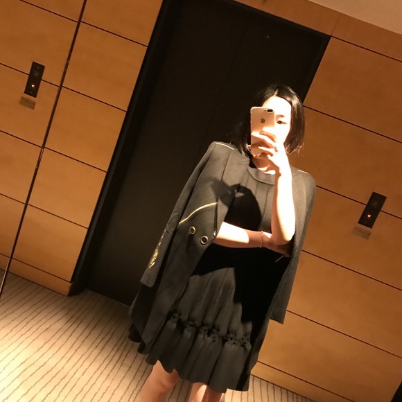 Alaia Black Dress sleeveless classic multiple layers hems prom party dress mini - Picture 4 of 4